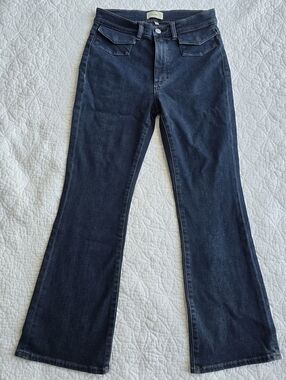 DL1961 High Rise Boot Cut Instasculpt Ankle Crop Jeans 25" Size 27 SAMPLE
